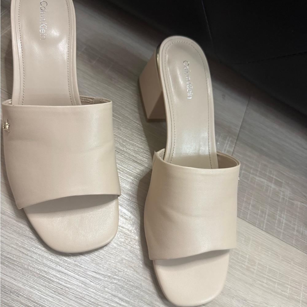 Calvin Klein Women's Beige Mules - Picture 2 of 9